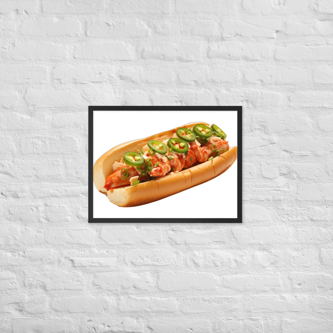 Spicy Lobster Roll Framed poster 🤤 from Yumify.AI