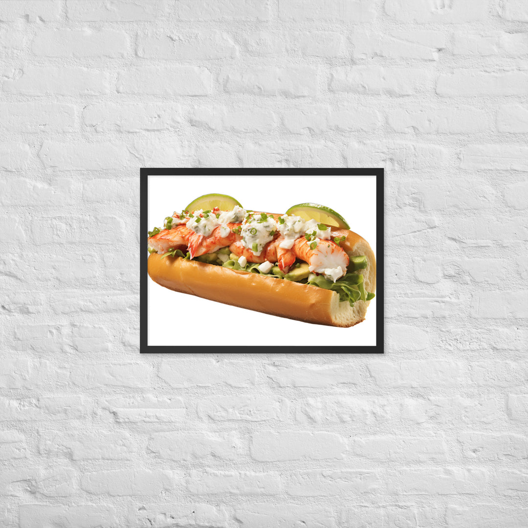 Avocado Lobster Roll Framed poster 🤤 from Yumify.AI