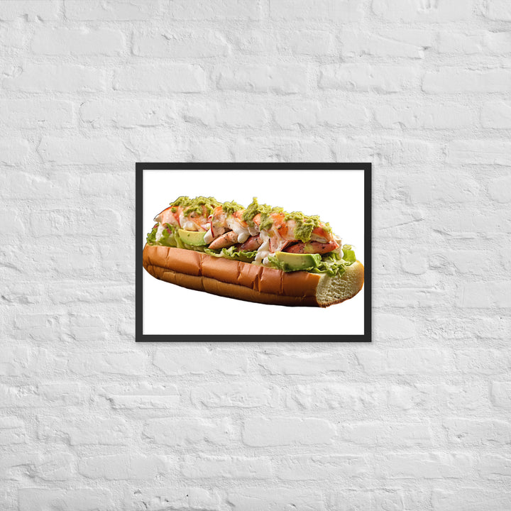 Avocado Lobster Roll Framed poster 🤤 from Yumify.AI