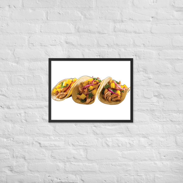 Chicken Tacos with Mango Salsa Framed poster 🤤 from Yumify.AI