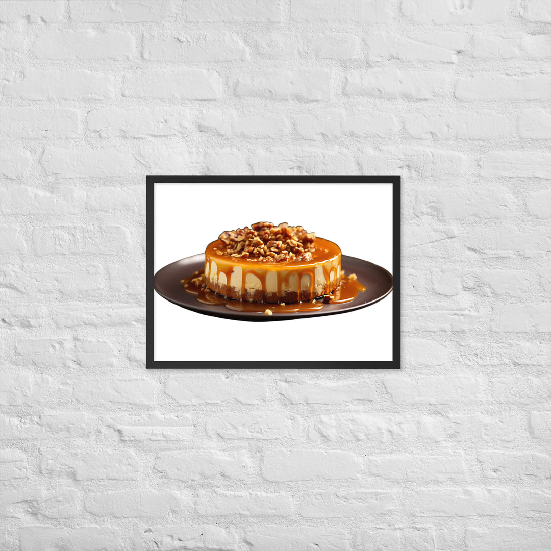 Salted Caramel Cheesecake Framed poster 🤤 from Yumify.AI