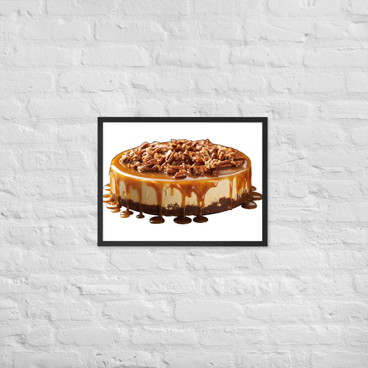 Salted Caramel Cheesecake Framed poster 🤤 from Yumify.AI