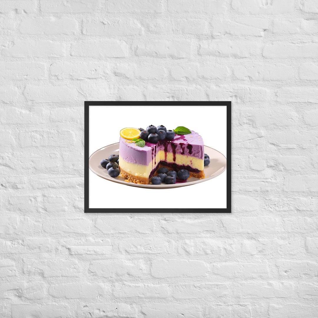 Lemon Blueberry Cheesecake Framed poster 🤤 from Yumify.AI