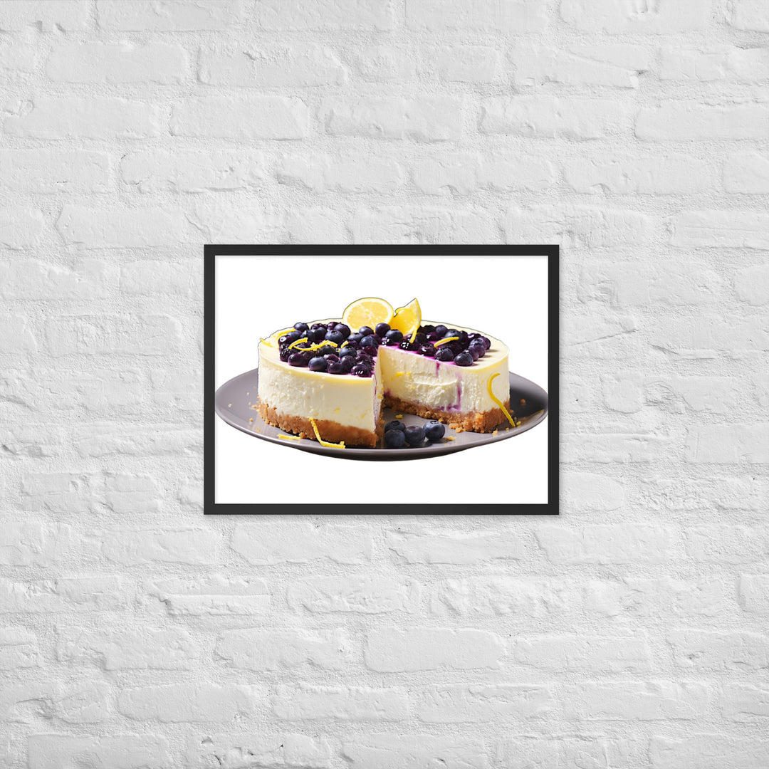 Lemon Blueberry Cheesecake Framed poster 🤤 from Yumify.AI