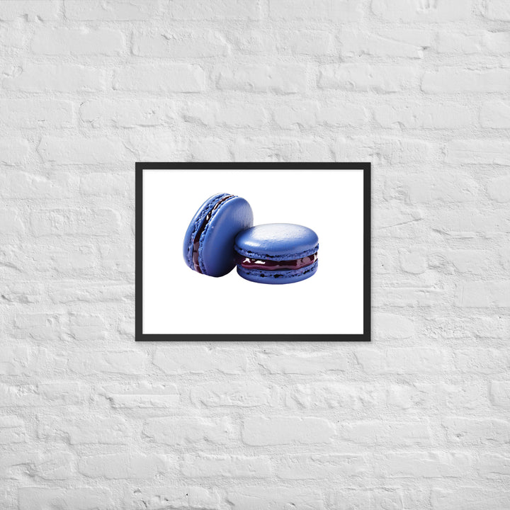 Blueberry Macaron Framed poster 🤤 from Yumify.AI