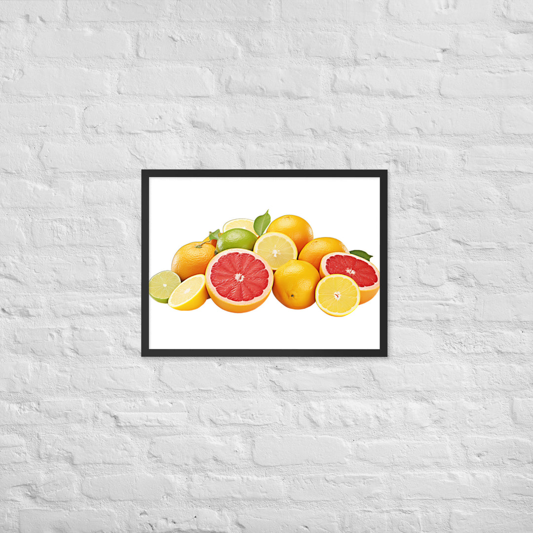 Tangy Citrus Medle Framed poster 🤤 from Yumify.AI