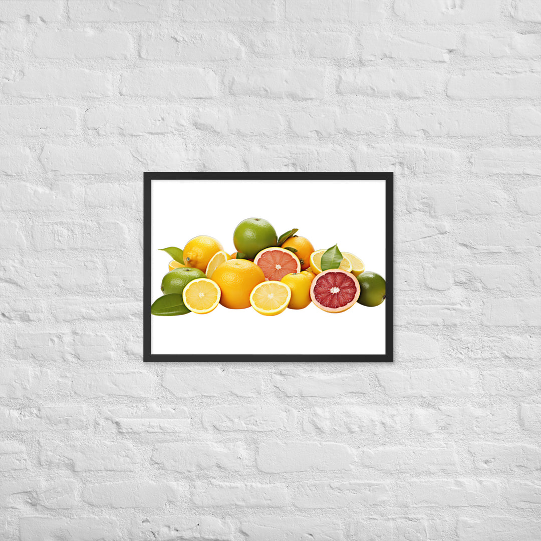 Tangy Citrus Medle Framed poster 🤤 from Yumify.AI