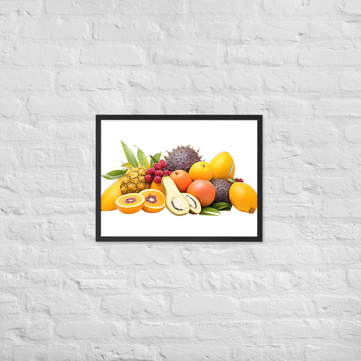 Exotic Tropical Fruits Framed poster 🤤 from Yumify.AI