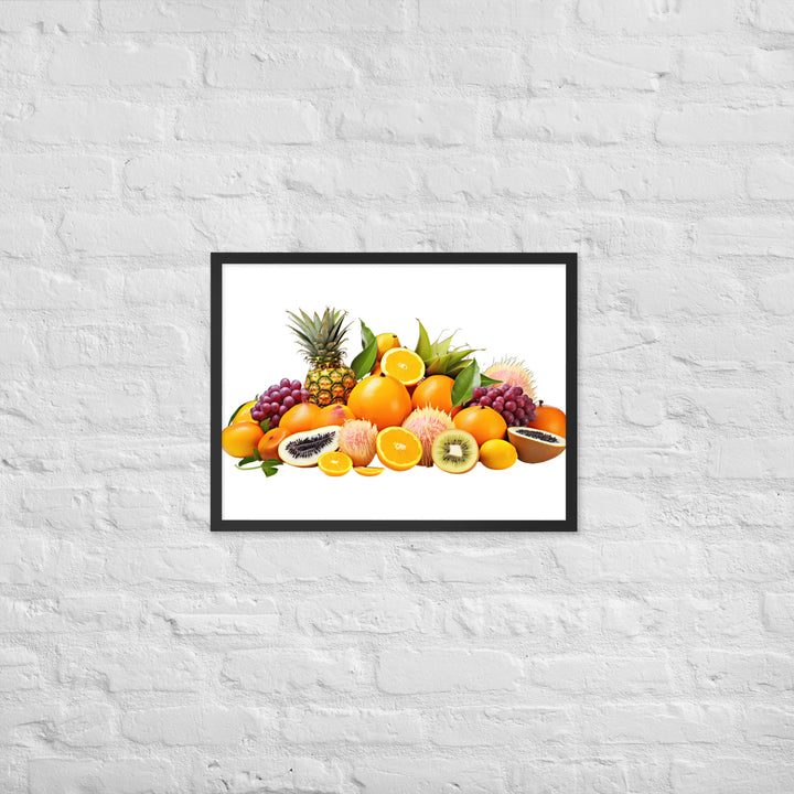 Exotic Tropical Fruits Framed poster 🤤 from Yumify.AI