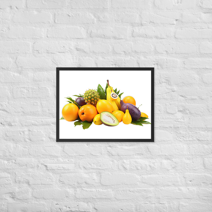 Exotic Tropical Fruits Framed poster 🤤 from Yumify.AI