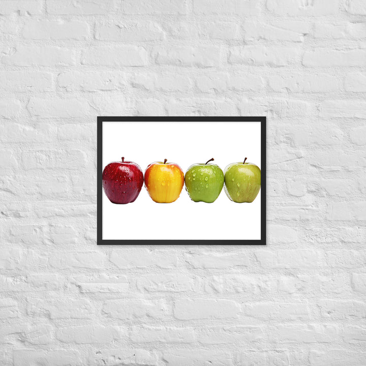 Crunchy Apple Quartet Framed poster 🤤 from Yumify.AI