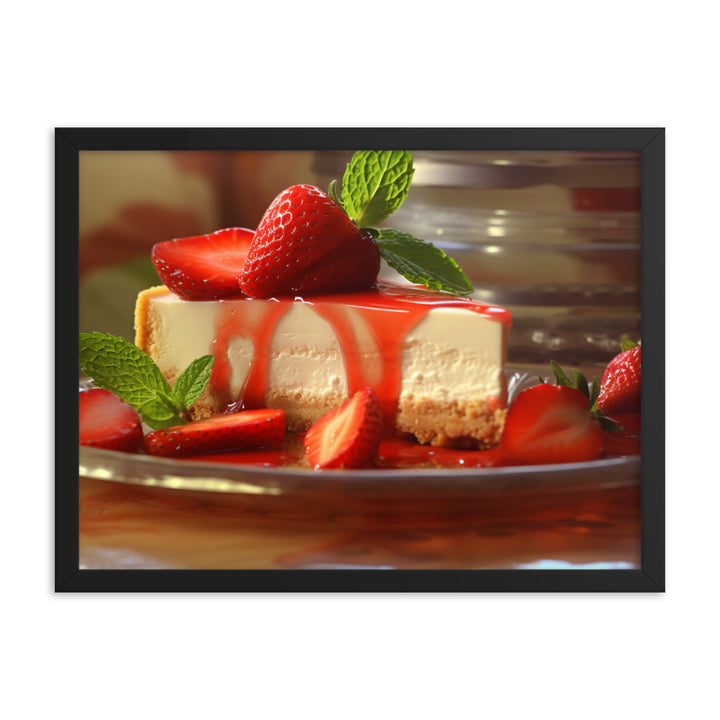 Strawberry Cheesecake Framed poster 🤤 from Yumify.AI