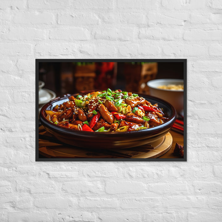 Kung Pao Chicken Framed poster 🤤 from Yumify.AI