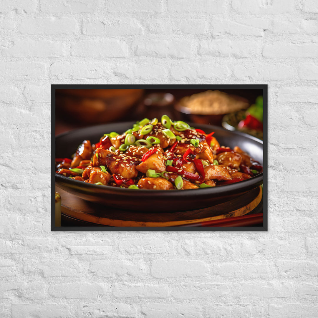 Kung Pao Chicken Framed poster 🤤 from Yumify.AI