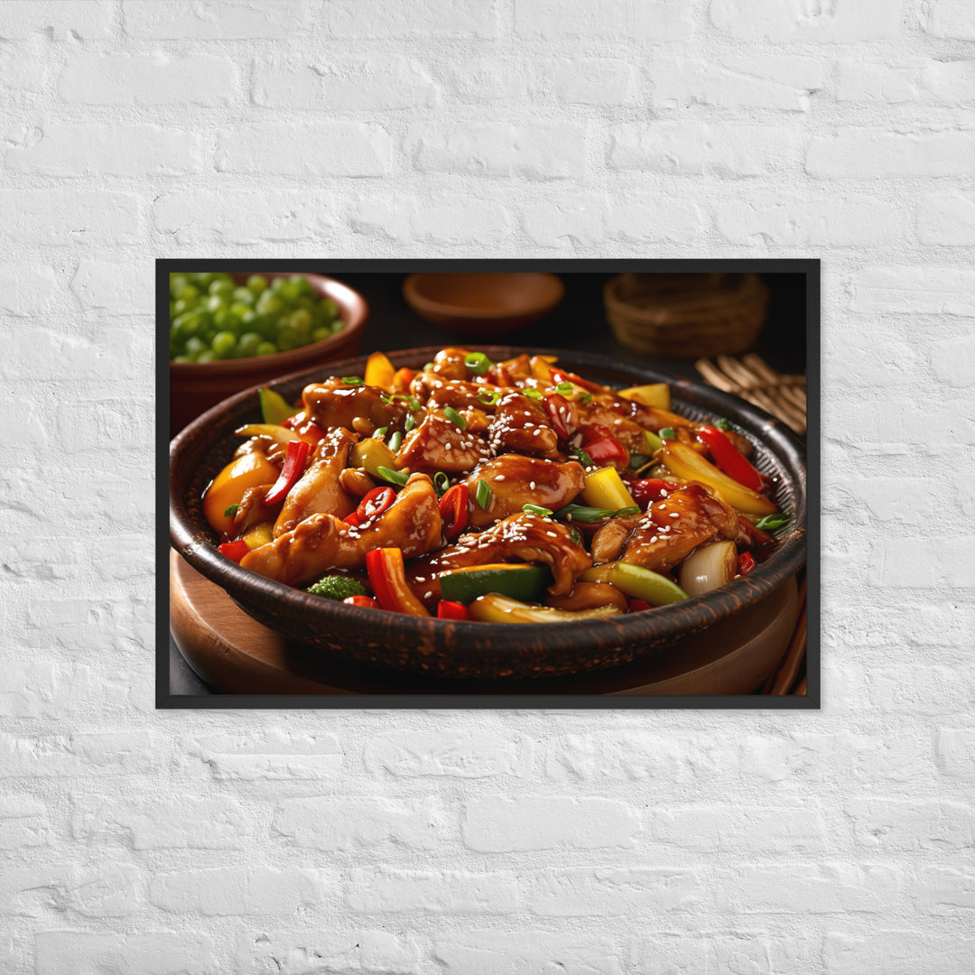 Kung Pao Chicken Framed poster 🤤 from Yumify.AI