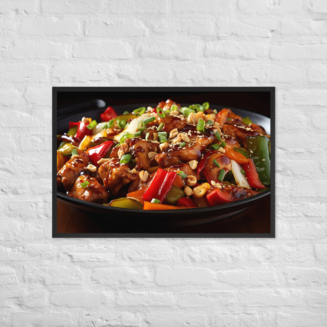 Kung Pao Chicken Framed poster 🤤 from Yumify.AI