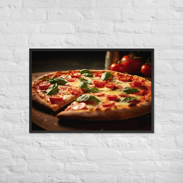 Pizza Margherita Framed poster 🤤 from Yumify.AI