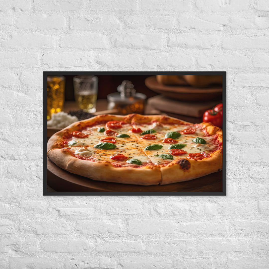 Pizza Margherita Framed poster 🤤 from Yumify.AI