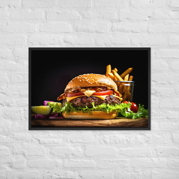 Hamburger Framed poster 🤤 from Yumify.AI