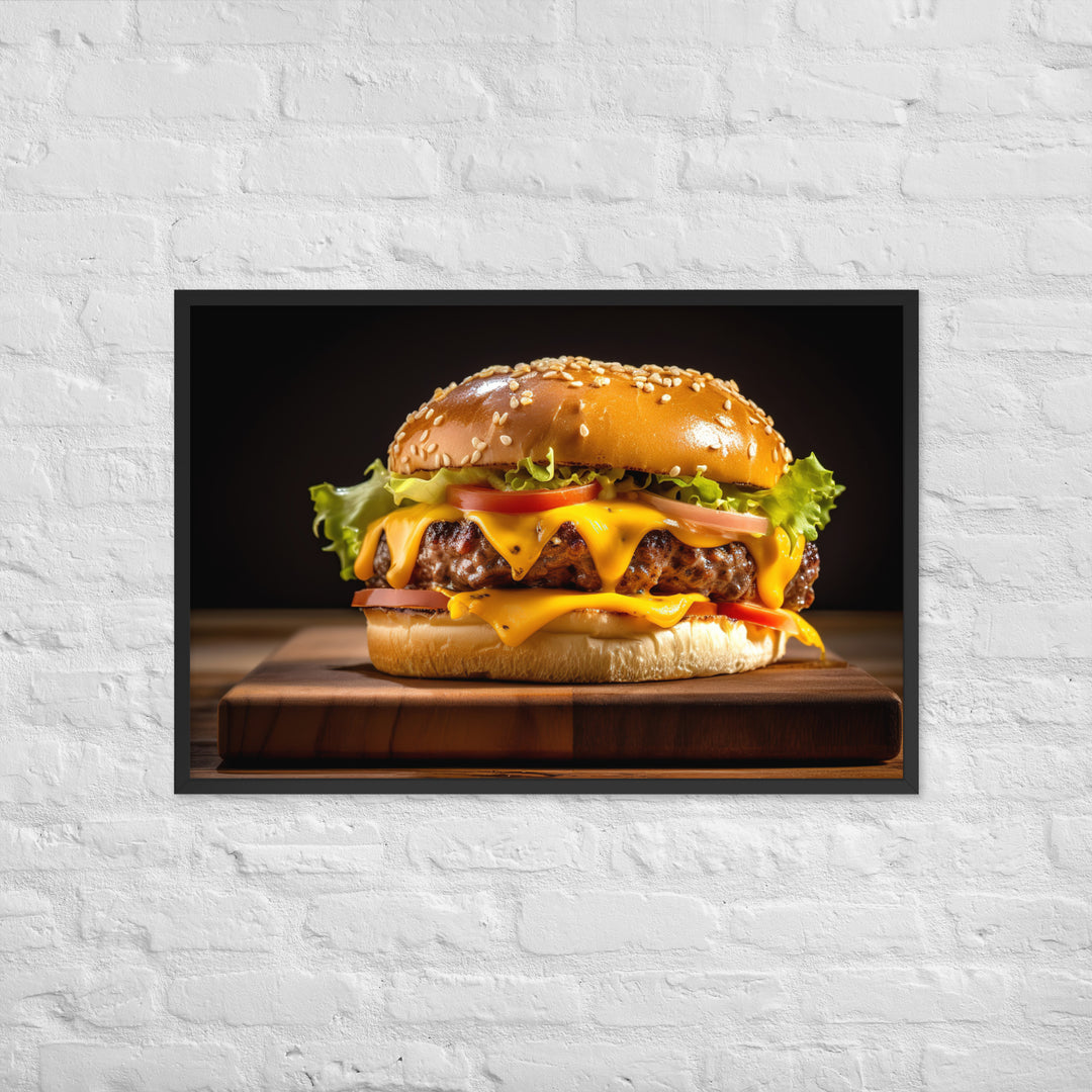 Hamburger Framed poster 🤤 from Yumify.AI