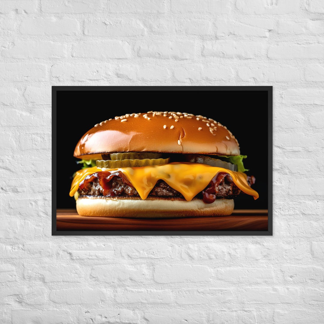 Hamburger Framed poster 🤤 from Yumify.AI