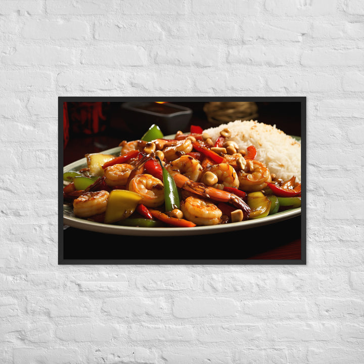 Kung Pao Shrimp Framed poster 🤤 from Yumify.AI