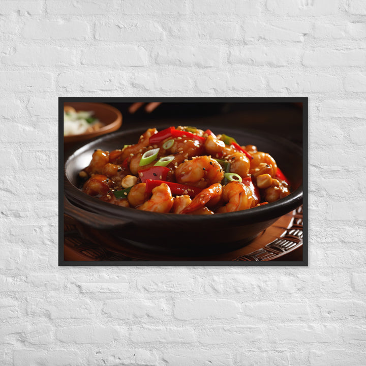 Kung Pao Shrimp Framed poster 🤤 from Yumify.AI