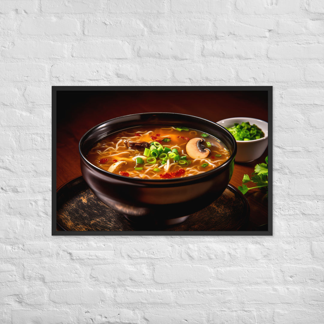 Hot and Sour Soup Framed poster 🤤 from Yumify.AI