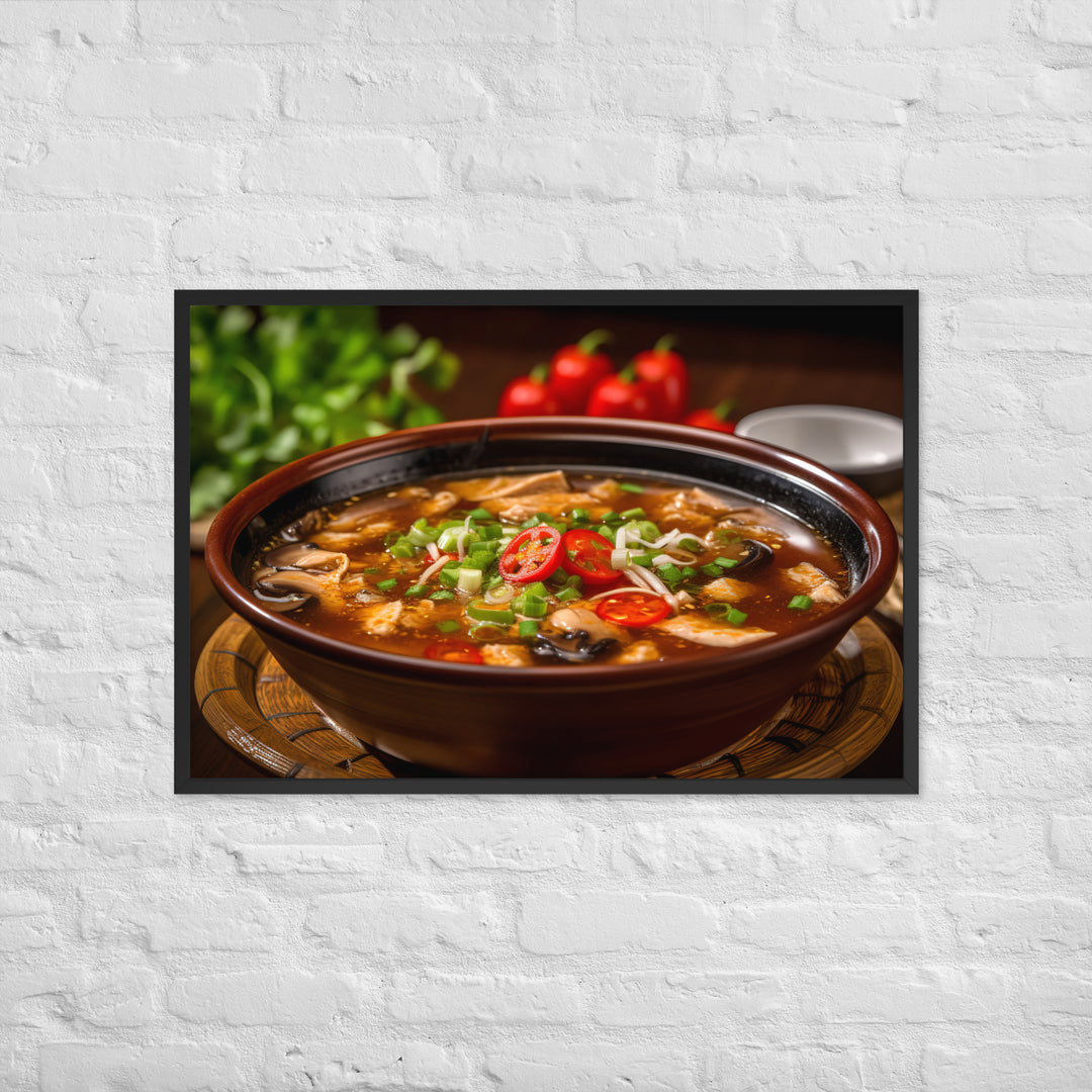 Hot and Sour Soup Framed poster 🤤 from Yumify.AI