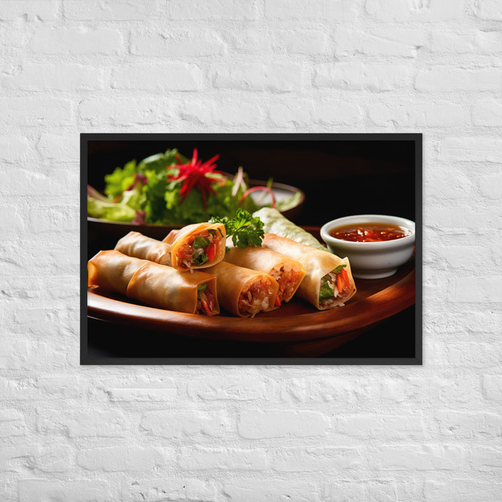 Spring Rolls Framed poster 🤤 from Yumify.AI