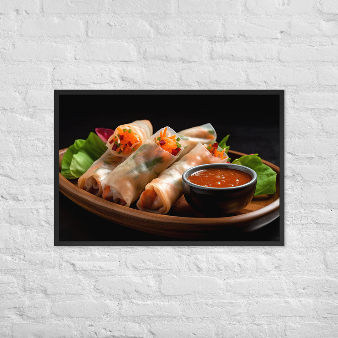 Spring Rolls Framed poster 🤤 from Yumify.AI