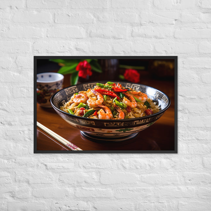 Yangzhou fried rice Framed poster 🤤 from Yumify.AI