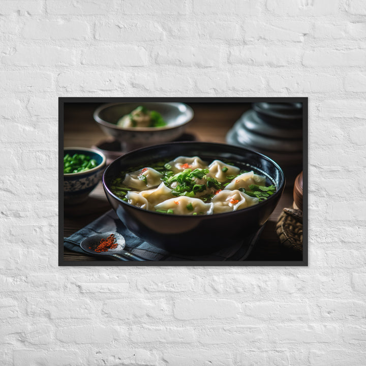 Wonton Soup Framed poster 🤤 from Yumify.AI