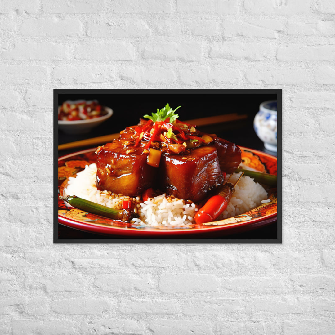 Braised Pork Belly Framed poster 🤤 from Yumify.AI