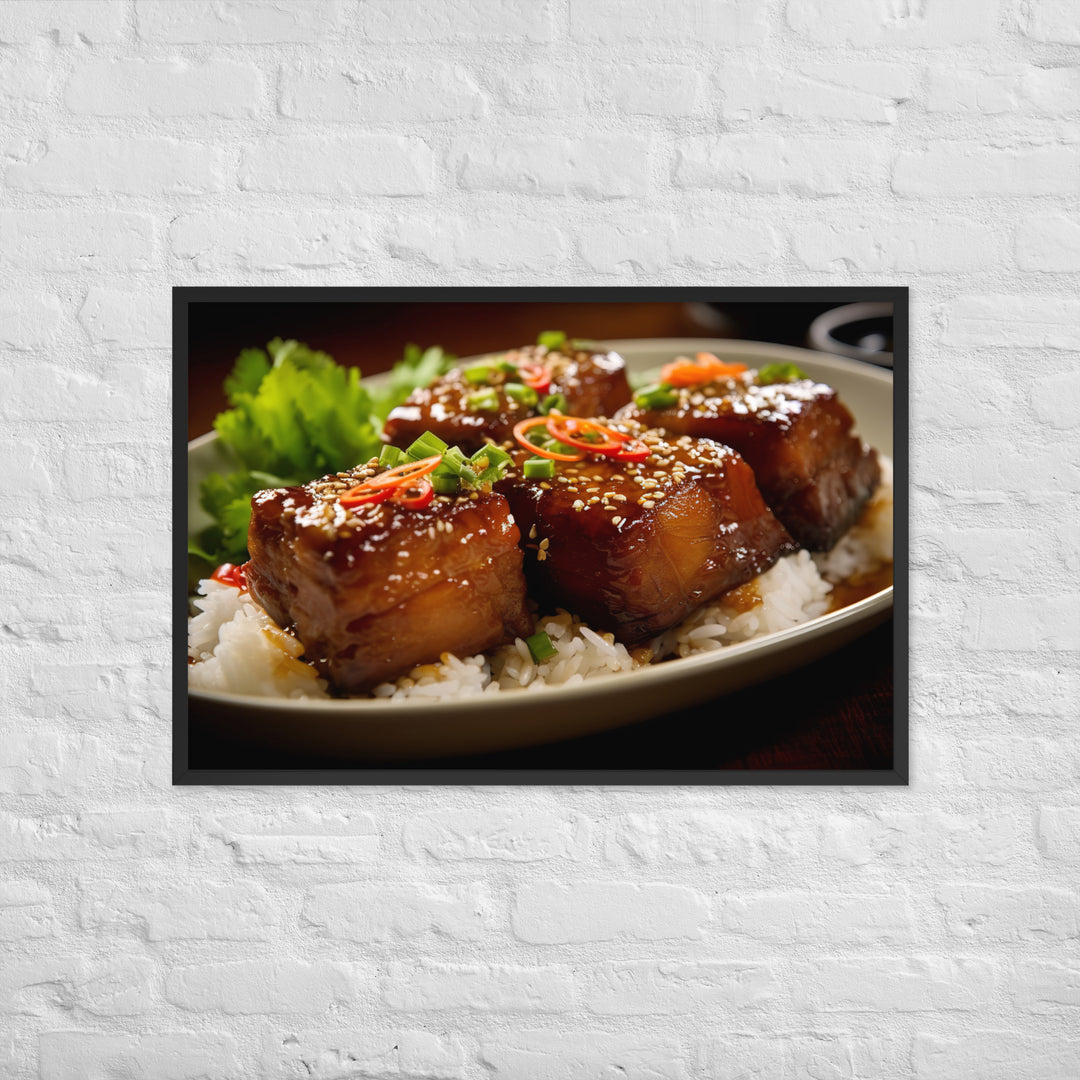 Braised Pork Belly Framed poster 🤤 from Yumify.AI