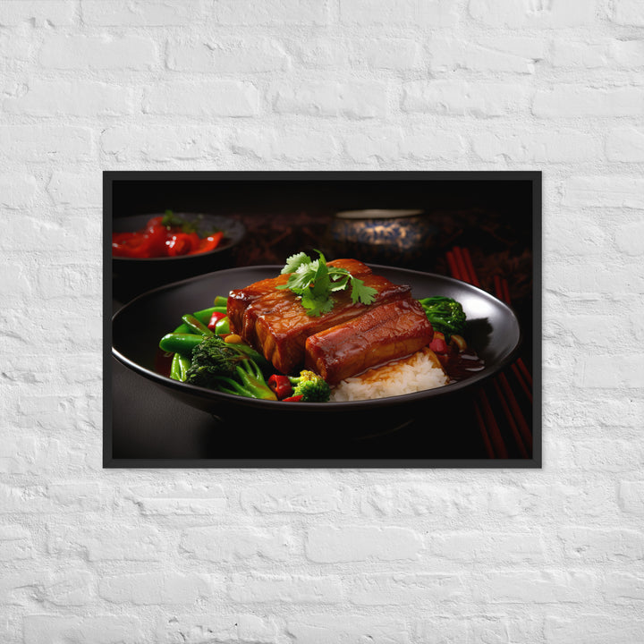 Braised Pork Belly Framed poster 🤤 from Yumify.AI