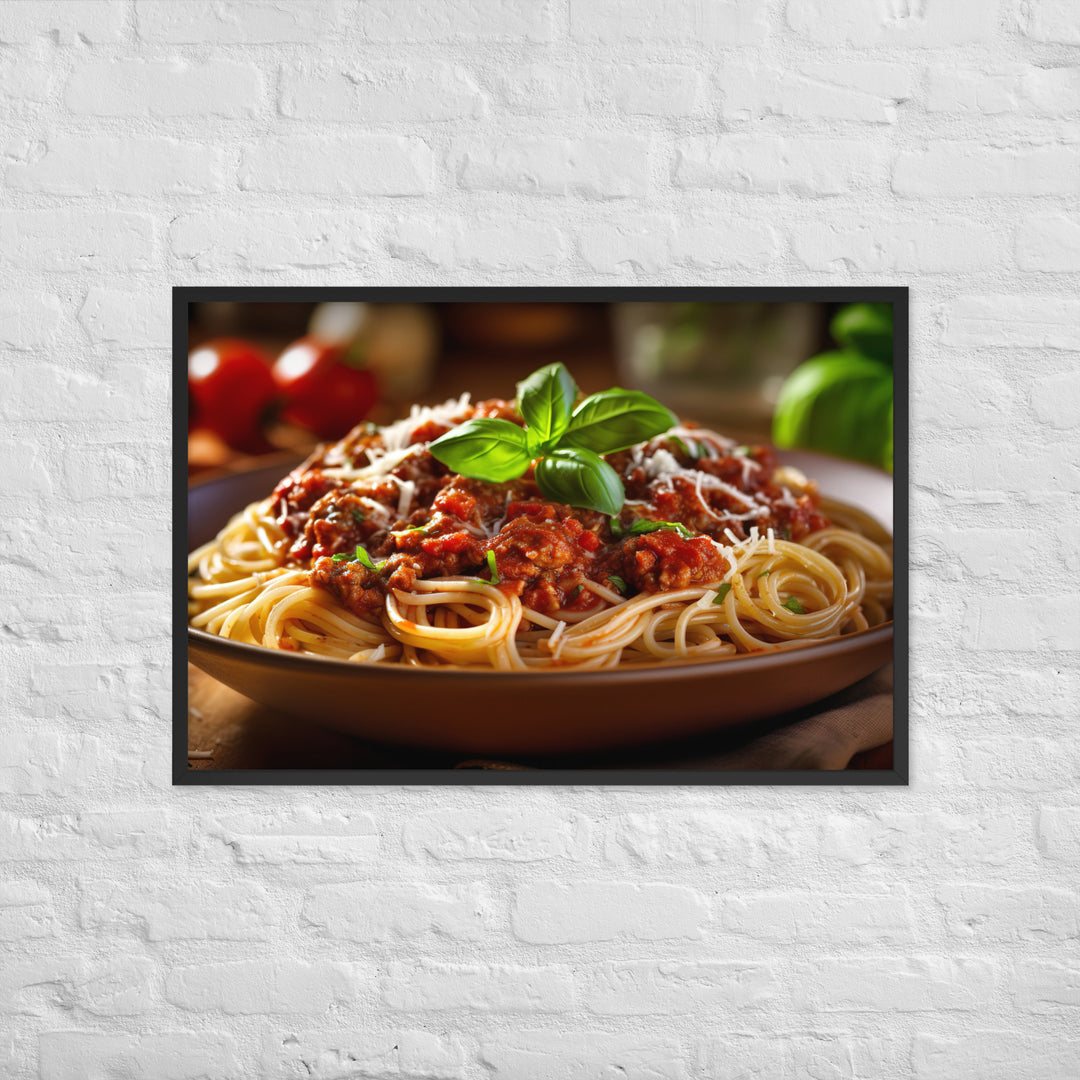 Spaghetti Bolognese Framed poster 🤤 from Yumify.AI