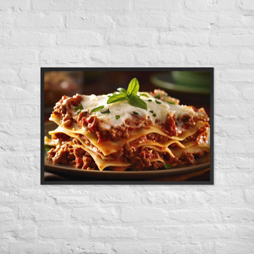 Lasagna Framed poster 🤤 from Yumify.AI