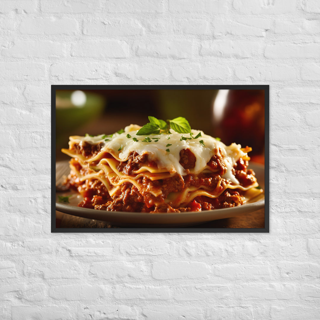 Lasagna Framed poster 🤤 from Yumify.AI