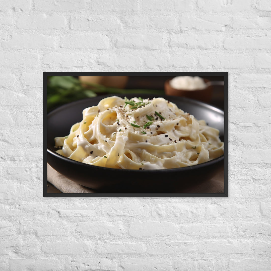 Fettuccine Alfredo Framed poster 🤤 from Yumify.AI