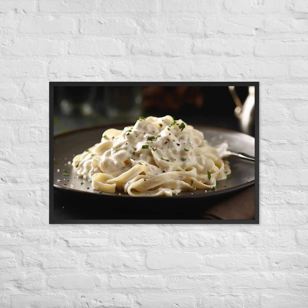 Fettuccine Alfredo Framed poster 🤤 from Yumify.AI