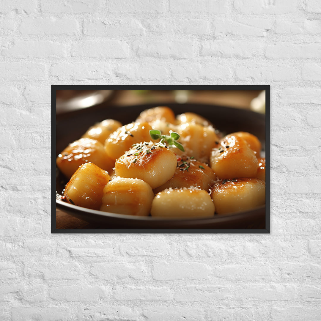 Gnocchi Framed poster 🤤 from Yumify.AI