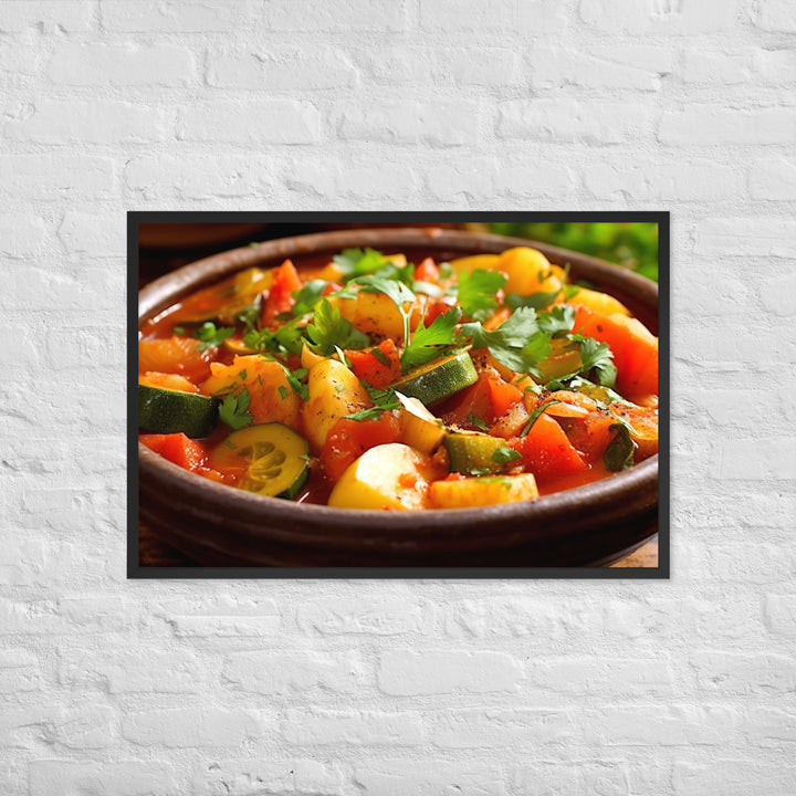 Moroccan Vegetable Stew Framed poster 🤤 from Yumify.AI