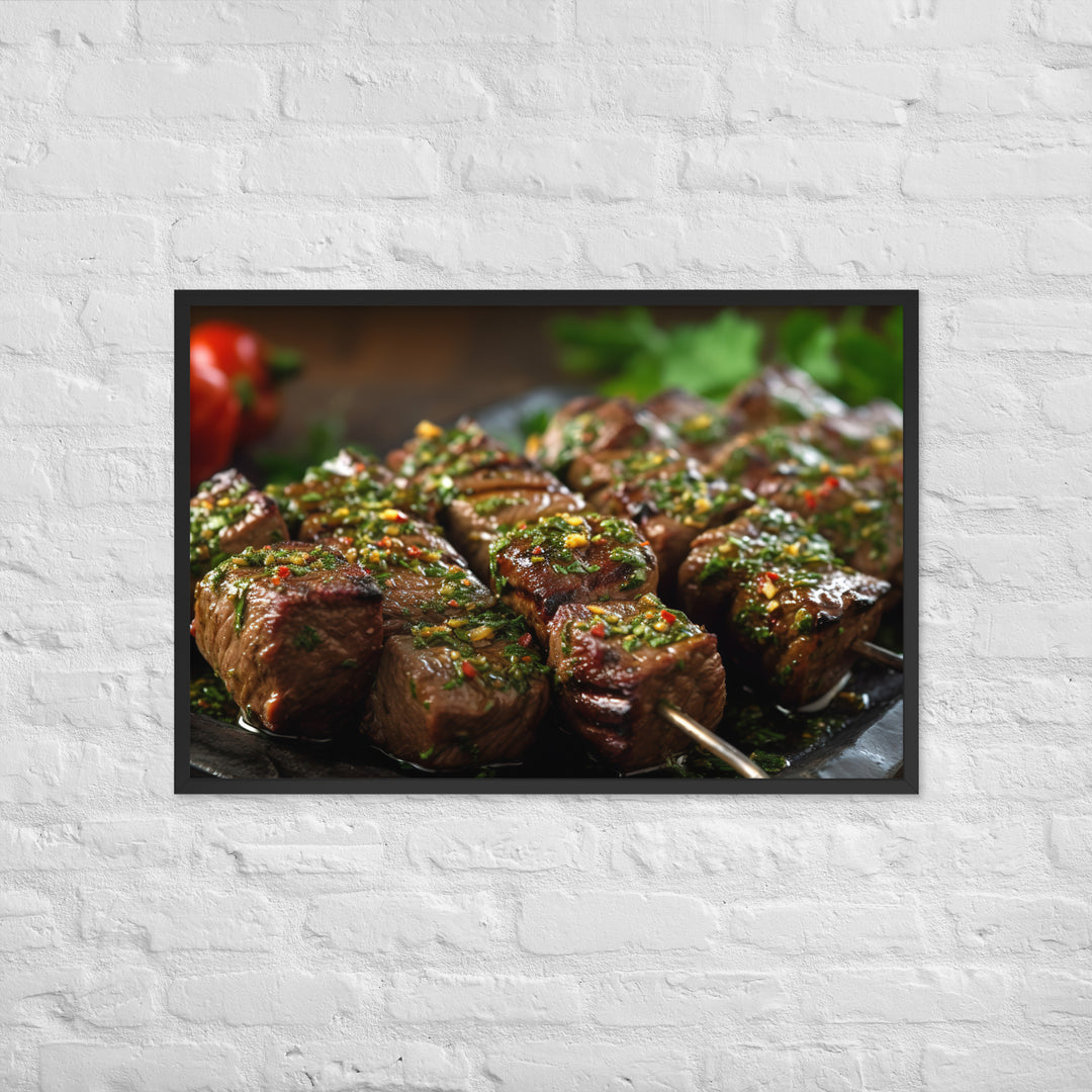 Beef Kebabs Framed poster 🤤 from Yumify.AI