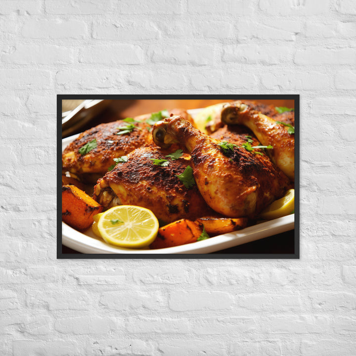 Moroccan Spiced Roasted Chicken Framed poster 🤤 from Yumify.AI