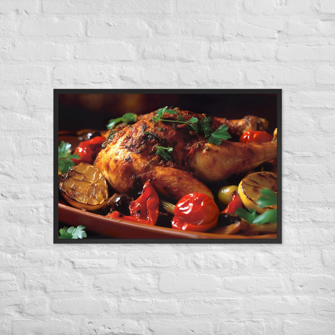 Moroccan Spiced Roasted Chicken Framed poster 🤤 from Yumify.AI