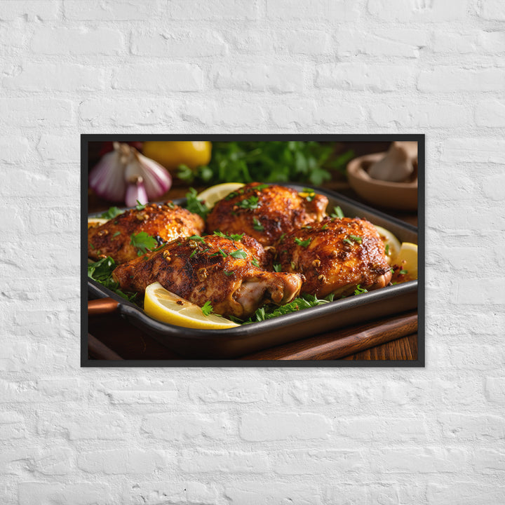 Moroccan Spiced Roasted Chicken Framed poster 🤤 from Yumify.AI