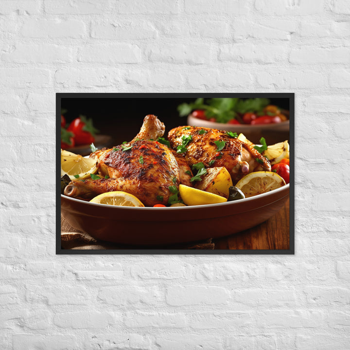 Moroccan Spiced Roasted Chicken Framed poster 🤤 from Yumify.AI