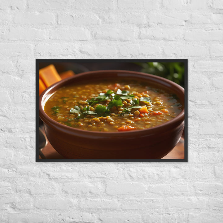 Moroccan Lentil Soup Framed poster 🤤 from Yumify.AI