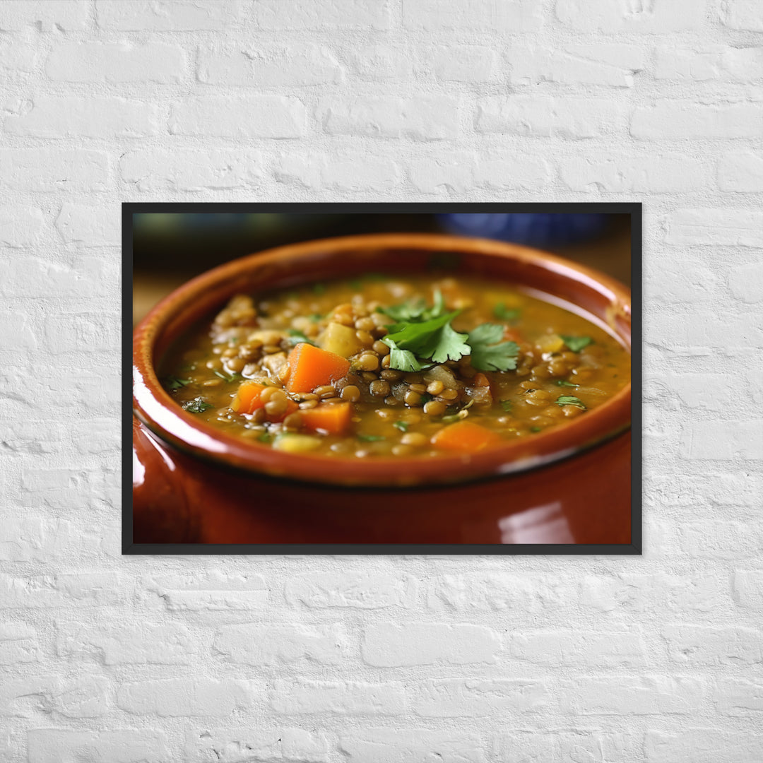 Moroccan Lentil Soup Framed poster 🤤 from Yumify.AI